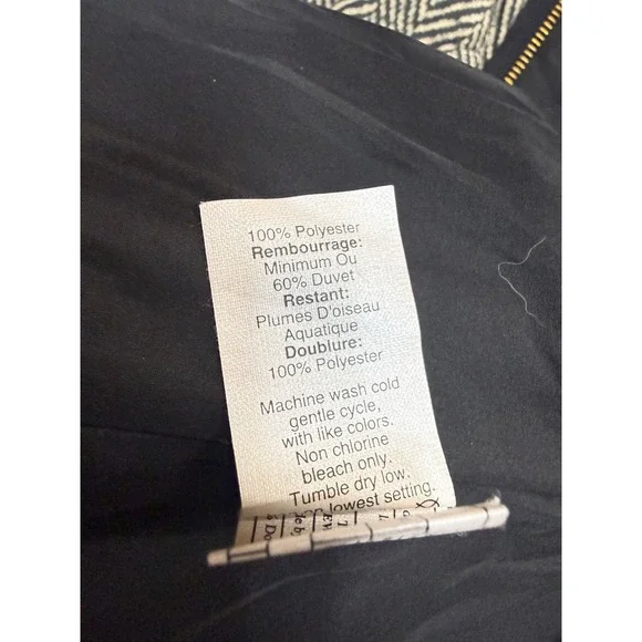 J.Crew Herringbone Excursion Puffer Vest Black White Down Fill Womens Small S - Picture 3 of 5